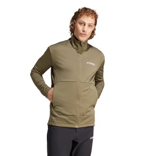 adidas Terrex Fleece Jacket Multi Light Olive Green Men's