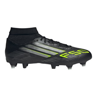 adidas Football Boots F50 League MID SG (for soft ground) black/silver/lime men's