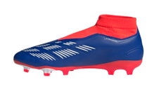 adidas Fussballschuhe Predator League Laceless FG (ohne Schnürsenkel, für feste Böden, Naturrasen) dunkelblau/rot Herren