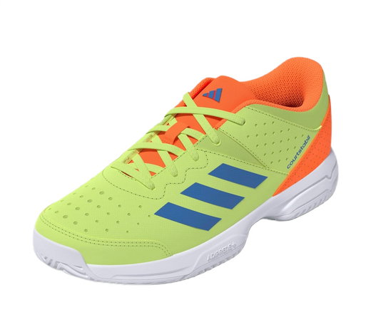 adidas Hallen-Indoorschuhe Court Stabil 2025 grün/orange Kinder