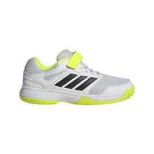 adidas indoor court shoes Speedcourt Velcro white/lime children
