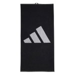 adidas Handtuch (100% Baumwolle) schwarz/weiss 50x100cm