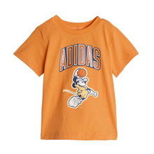 adidas tracksuit Disney Mickey Mouse (T-shirt and shorts) orange/dark blue toddlers