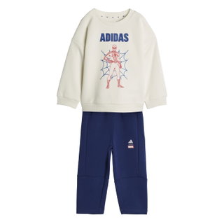 adidas Jogginganzug Marvel Spider-Man (Baumwolle-Mischung) weiss/blau Kleinkinder