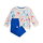 adidas Jogginganzug Saisonal Essentials Adiraptor French Terry offweiss/royalblau Kleinkinder