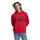 adidas Kapuzenpullover Pinstripe Fleece Hoodie (Baumwollmix) rot Herren