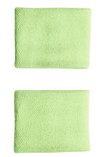 adidas wrist sweatband Small lime green - 2 pieces