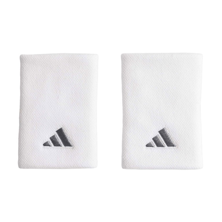 adidas Schweissband Handgelenk Jumbo weiss/silber - 2 Stück