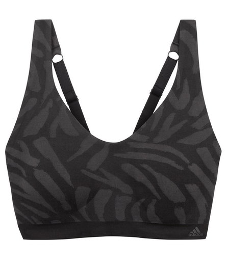 adidas Funktionsunterwäsche Sport-Bra Bralette (4-Wege-Stretch) schwarz/grau Damen