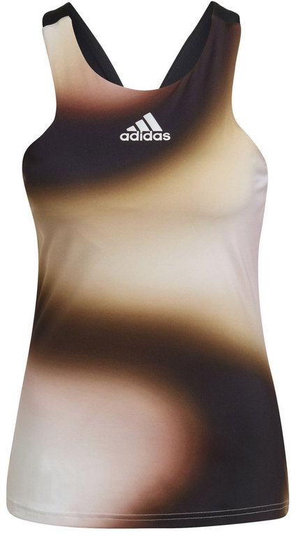 adidas Tennis-Tank Melbourne Printed Y-Tanktop schwarz/sand/weiss Damen