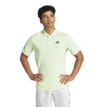 adidas Tennis Polo Club 3 Stripes #24 lime green Men's