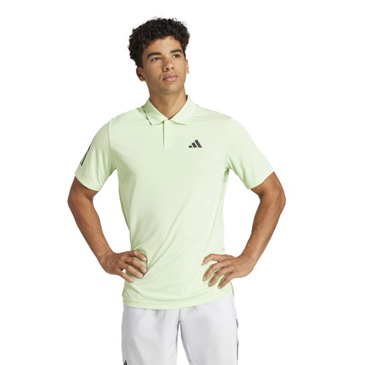 adidas Tennis-Polo Club 3 Stripes #24 limegrün Herren