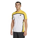 adidas Tennis Polo Henley Pro FreeLift Heat.Rdy white/yellow men's