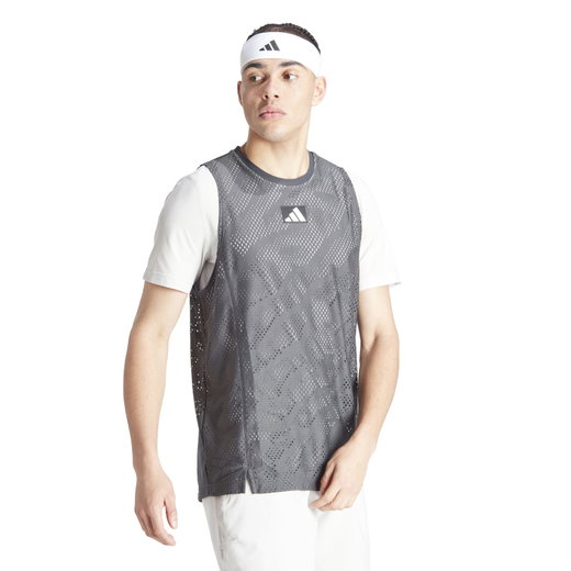 adidas Tennis-Tshirt Melbourne Pro Layering Aeroraeady carbongrau Herren