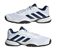 adidas tennis shoes Barricade Allcourt 2025 white/blue/black children