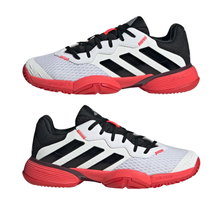 adidas buty tenisowe Barricade Allcourt 2025 białe/czarne/czerwone dziecięce