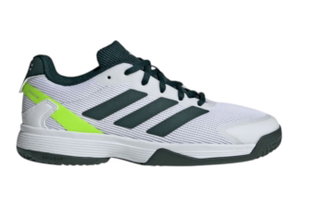 adidas tennis shoes Ubersonic Allcourt 2025 white/dark green children