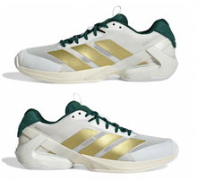 adidas tennis shoes adizero Ubersonic 5 Allcourt/lightweight white/green/gold men's