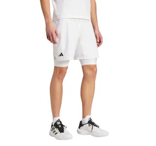 adidas Tennishose Pro Aeroready 2in1 (Short+Tight) weiss Herren