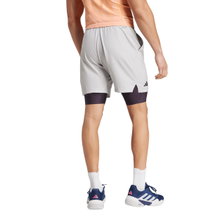 adidas Tennishose Pro Aeroready 2in1 (Short+Tight) grau/schwarz Herren