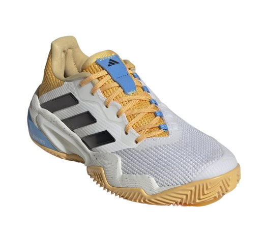 adidas Tennisschuhe Barricade 13 Clay/Sandplatz 2024 weiss/schwarz/orange Damen