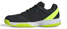 adidas Courtflash Allcourt 2025 tennis shoes carbon grey/lime boys