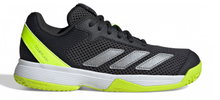 adidas Courtflash Allcourt 2025 tennis shoes carbon grey/lime boys