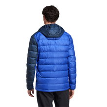 adidas Kurtka puchowa Terrex Multi Light z kapturem (ciepła, wodoodporna) niebieska/granatowa męska