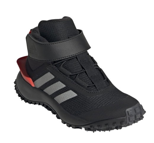 adidas Trail-Laufschuhe Fortatrail EL (Freizeit, All Terrain, Klettverschluss) schwarz/silber/rot Kinder