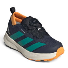 adidas buty do biegania w terenie Terrex Agravic Boa 2026 (system sznurowania BOA) czarne/niebieskie/pomarańczowe dziecięce