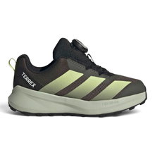 adidas Buty do biegania w terenie Terrex Agravic Boa 2026 (system sznurowania BOA) czarne/lime zielone dziecięce
