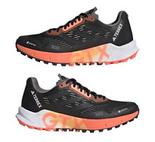 adidas Trail-Laufschuhe Terrex Agravic Flow 2.0 GTX (wasserdicht) schwarz/orange Damen