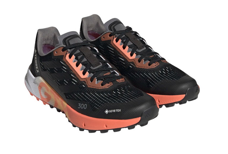 adidas Trail-Laufschuhe Terrex Agravic Flow 2.0 GTX (wasserdicht) schwarz/orange Damen