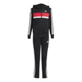 adidas Trainingsanzug Seasonal Essentials Tiberio 3-Streifen schwarz/weiss/rot Jungen