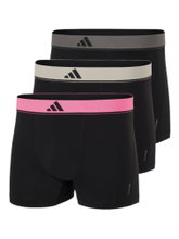 adidas Unterwäsche Boxershorts Trunk Climacool Active Micro Flex Eco schwarz/pink/beige/grau Herren - 3 Stück