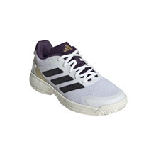 adidas buty tenisowe Ubersonic Allcourt 2025 białe/czarne/fioletowe dziecięce