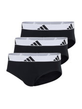 adidas Underwear Slip Brief Active Flex Cotton - black/white - 3 pieces