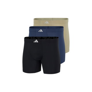 adidas underwear boxershorts boxer brief active micro tech black/dark blue/green men's - 3 pieces