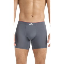 adidas bielizna bokserki Boxer Brief Active Micro Tech szary/czarny męskie - 3 sztuki