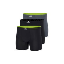 adidas Unterwäsche Boxershorts Boxer Brief Active Mictro Tech grau/schwarz Herren - 3 Stück