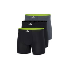 adidas bielizna bokserki Boxer Brief Active Micro Tech szary/czarny męskie - 3 sztuki