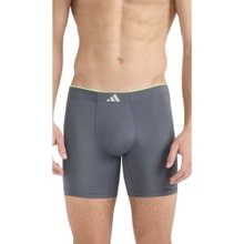 adidas Unterwäsche Boxershorts Boxer Brief Active Mictro Tech grau/schwarz Herren - 3 Stück