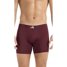 adidas underwear boxershorts boxer brief active micro tech burgundy/black men's - 3 pieces