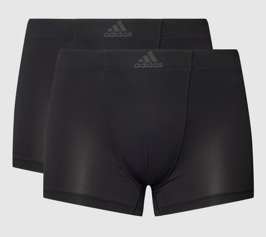 adidas Unterwäsche Boxershorts Trunk mit Logo-Print schwarz - 2 Stück