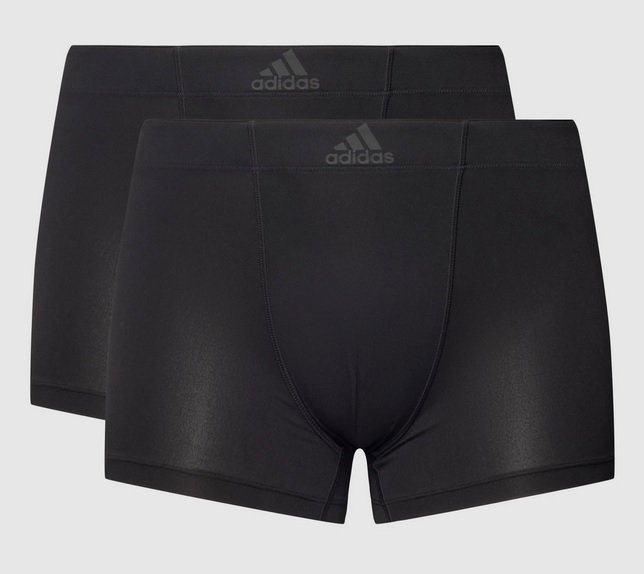 adidas Underwear Boxer Shorts Trunk with Logo Print black - 2 pieces