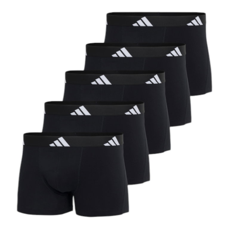 adidas underwear boxershorts trunk active flex cotton black/black - 5 pieces