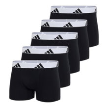 adidas Unterwäsche Boxershorts Trunk Active Flex Cotton schwarz/weiss - 5 Stück