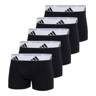 adidas Unterwäsche Boxershorts Trunk Active Flex Cotton schwarz/weiss - 5 Stück