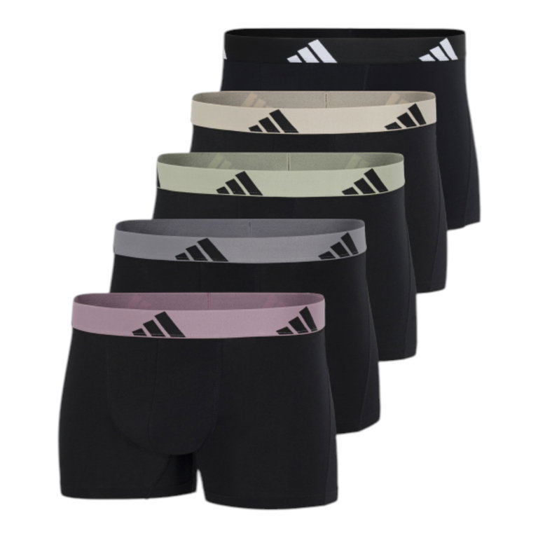 adidas underwear boxershorts trunk active flex cotton black/multicoloured - 5 pieces
