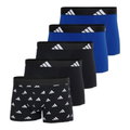 adidas Unterwäsche Boxershorts Trunk Active Flex Cotton schwarz/blau - 5 Stück